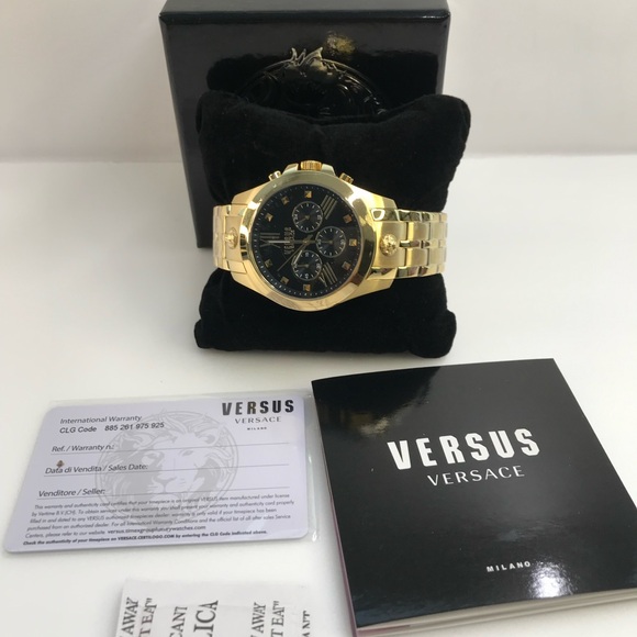 New Authentic VERSUS VERSACE Chrono Lion Bracelet Watch - Picture 9 of 16
